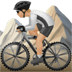 🚵🏼 person mountain biking: medium-light skin tone display on Apple